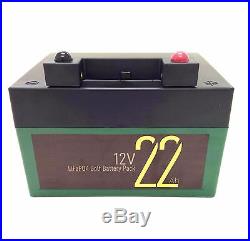 12V 22Ah LifePO4 Lithium Battery 20Ah 4 Electric Golf Buggy Trolley 36 Holes
