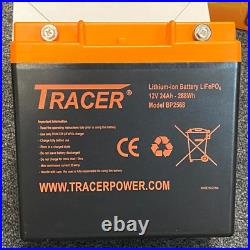 12V/24Ah TRACER Lithium Lightweight LiFePO4 Golf trolley battery (36 hole)