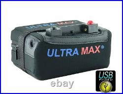 12v 18ah, 18 Hole Lithium Golf Trolley Battery Fits Powakaddy + Bag/charger/ Usb