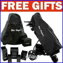 BEN SAYERS 36-Hole LITHIUM Battery Golf Electric Trolley + FREE Accessory Pack