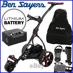 Ben Sayers Electric Golf Trolley +lithium Battery +£100 Free Gifts -black / Red