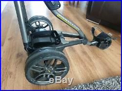Fw5s Electric Golf Trolley Gun Metal With Extended Lithium And Carry Case