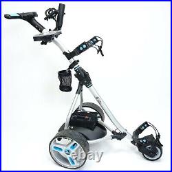 GOLF23, Electric GolfTrolley 2.1 Lithium Battery 18Ah, USB, Full Equipped, Silver