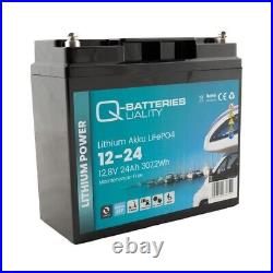 Golf Trolley Lithium Battery 12.8V 24Ah 281.6Wh LiFePO4