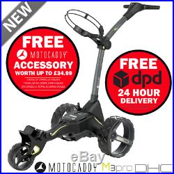Motocaddy 2020 M3 Pro Dhc Golf Trolley +18 Hole Lithium Battery +free Accessory