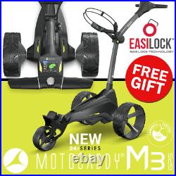 Motocaddy 2024 M3 Gps Dhc Electric Trolley +extended Lithium +free Travel Cover