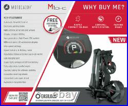 Motocaddy M1 DHC Electric Golf Trolley with Ultra 36 hole Lithium Battery Grey