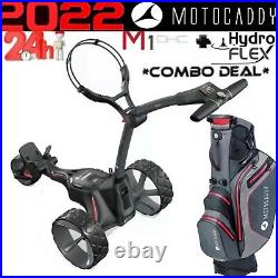 Motocaddy M1 Dhc 2022 New Electric Golf Trolley Lithium & Hydroflex Hybrid Bag