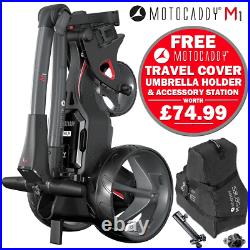 Motocaddy M1 Golf Trolley +36 Hole Lithium Battery +free £74.99 Accessory Pack