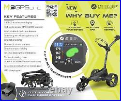 Motocaddy M3 GPS DHC Electric Golf Trolley Ultra Lithium NEW! 2024