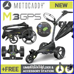 Motocaddy M3 GPS Electric Golf Trolley Standard Lithium NEW! 2024 +FREE GIFTS