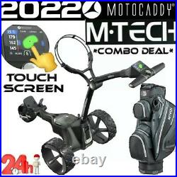 Motocaddy M Tech 2022 Gps Electric Golf Trolley 36 Hole + & M Tech Cart Golf Bag