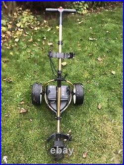 Motocaddy S1 Electric Golf Trolley Gold finish 2 yrs old Lithium Battery