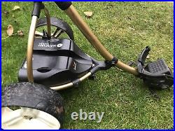 Motocaddy S1 Electric Golf Trolley Gold finish 2 yrs old Lithium Battery