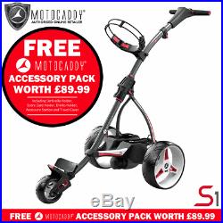 Motocaddy S1 Golf Trolley +18 Hole Lithium Battery +free £89.99 Accessory Pack