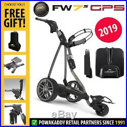 NEW! 2019 PowaKaddy FW7s (GPS) Electric Trolley 18 Hole Lithium +FREE GIFT