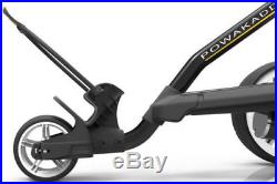 New 2018 Powakaddy FW3s Black Electric Golf Trolley and 18 Hole Lithium Battery
