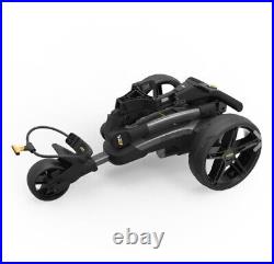 New 2023 Powakaddy Fx3 Gun Metal Electric Trolley With 18 Hole Lithium Battery