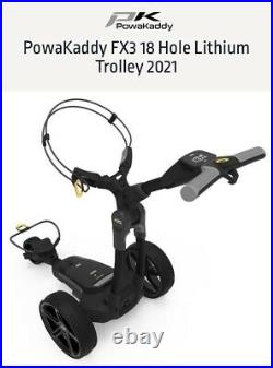 New PowaKaddy FX3 Electric golf Trolley, 18 Hole Lithium Battery 2021 Black