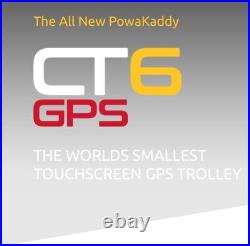 New Powakaddy Ct6 Gps Electric Trolleywith 18 Hole Lithium Battery(gunmetal)