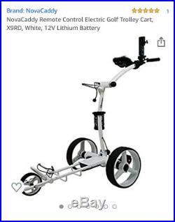 Novacaddy Remote Control Electric Golf Trolley Cart X9RD, White, 12v Lithium Bat