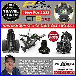 PowaKaddy 2022 CT8 GPS Trolley 18 Hole Lithium FREE Cover FREE Next Day Delivery