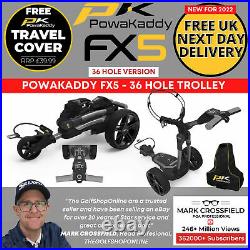 PowaKaddy 2022 FX5 Electric Golf Trolley 36 Hole Lithium + FREE Cover