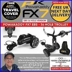 PowaKaddy 2022 FX7 EBS Electric Trolley 36 Hole Lithium + FREE Cover