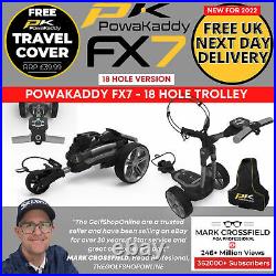 PowaKaddy 2022 FX7 Electric Golf Trolley 18 Hole Lithium + FREE Cover