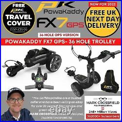 PowaKaddy 2022 FX7 GPS Electric Trolley 36 Hole Lithium + FREE Cover