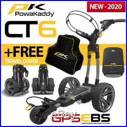 PowaKaddy CT6 GPS/EBS Gun Metal Electric Golf Trolley 36 Lithium NEW! +FREE BAG