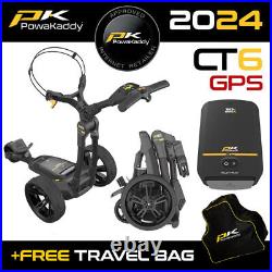 PowaKaddy CT6 GPS Electric Golf Trolley 18 Hole Lithium +FREE TRAVEL BAG! 2024