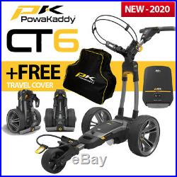 PowaKaddy CT6 Gun Metal Electric Golf Trolley 36 Lithium NEW! 2020 +FREE BAG
