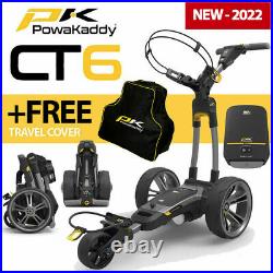 PowaKaddy CT6 Gun Metal Electric Golf Trolley Extended +FREE BAG! NEW! 2022