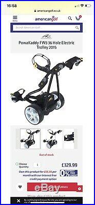 PowaKaddy FW3 Electric Golf Trolley with 18 Hole Lithium Battery & Charger