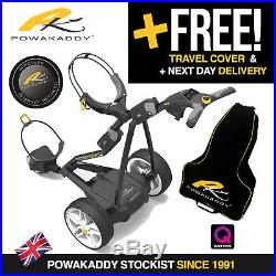 PowaKaddy FW3s Electric Golf Trolley 2018 Black +FREE COVER (worth £29.99!)