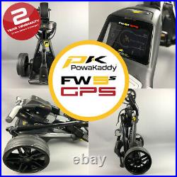 PowaKaddy FW5s GPS Electric Golf Trolley Black 36 Hole Lithium (2-Year Warranty)