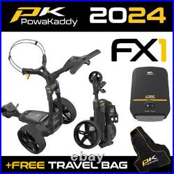 PowaKaddy FX1 Electric Golf Trolley Extended Lithium +FREE TRAVEL BAG! 2024