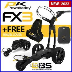 PowaKaddy FX3 EBS Black Electric Golf Trolley 18 Lithium NEW! 2022 +FREE BAG
