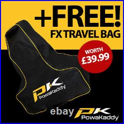 PowaKaddy FX3 EBS Black Electric Golf Trolley 18 Lithium NEW! 2022 +FREE BAG