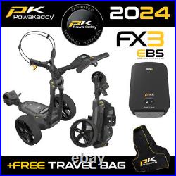 PowaKaddy FX3 EBS Electric Golf Trolley 18 Hole Lithium +FREE TRAVEL BAG! 2024