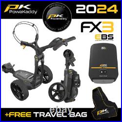 PowaKaddy FX3 EBS Electric Golf Trolley Extended Lithium +FREE TRAVEL BAG! 2024