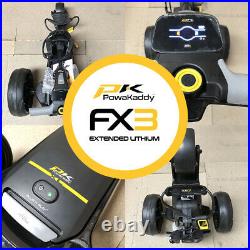 PowaKaddy FX3 Electric Golf Trolley Black Extended Lithium SAVE £50.00