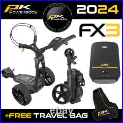 PowaKaddy FX3 Electric Golf Trolley Extended Lithium +FREE TRAVEL BAG! 2024