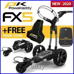 PowaKaddy FX5 Black Electric Golf Trolley Extended 36 Hole Lithium NEW! 2020