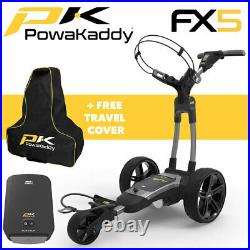 PowaKaddy FX5 Gun Metal Electric Golf Trolley 18 Hole Lithium Battery / NEW 2021