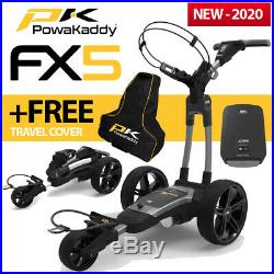 PowaKaddy FX5 Gun Metal Electric Golf Trolley 18 Lithium NEW! 2020 +FREE BAG