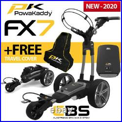 PowaKaddy FX7 EBS Gun Metal Electric Golf Trolley 18 Lithium 2020 +FREE BAG