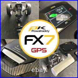 PowaKaddy FX7 GPS Gun Metal Electric Golf Trolley 18 Hole Lithium 2021 (USED)