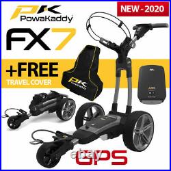 PowaKaddy FX7 GPS Gun Metal Electric Golf Trolley 2020 18 Hole Lithium